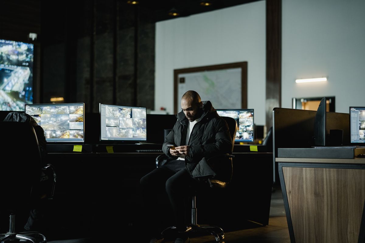 Security operations center monitoring workstations